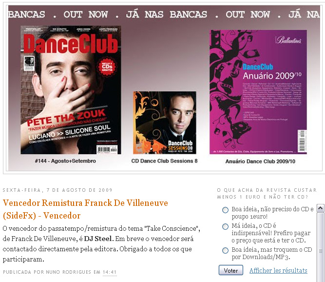 Article Dance Club Mag 2009